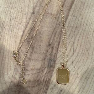 Brook & York A Initial Necklace